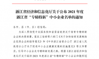 喜訊｜千年舟集團(tuán)被認(rèn)定為2021年度浙江省「專精特新」中小企業(yè)！
