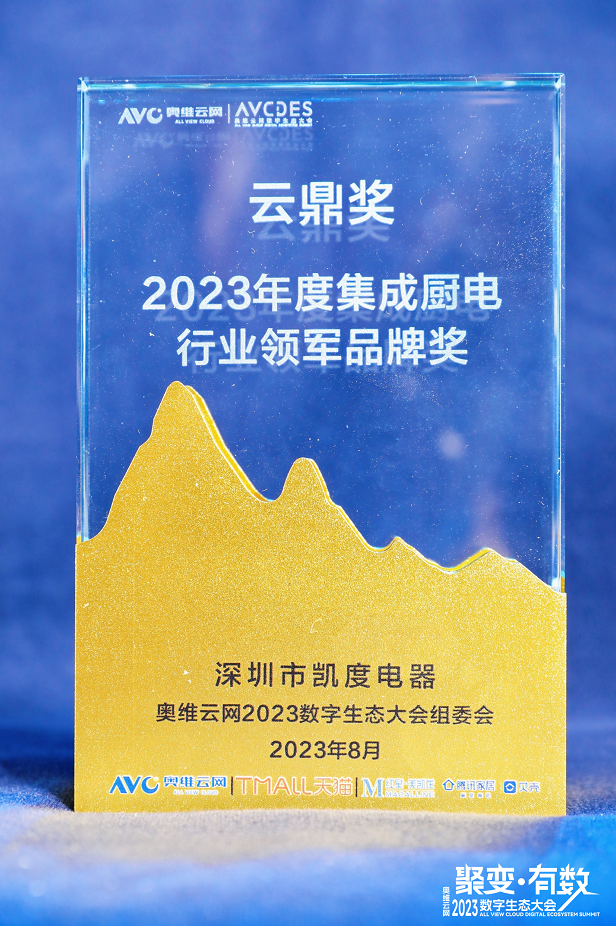 凱度榮獲&ldquo;2023年度集成廚電行業領軍品牌&rdquo;與&ldquo;匠心產品&rdquo;兩項大獎！