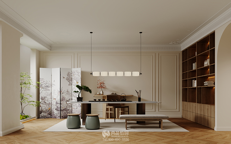 尚品怡園裝修案例：柔光輕譜空間，構(gòu)建法式溫馨住宅