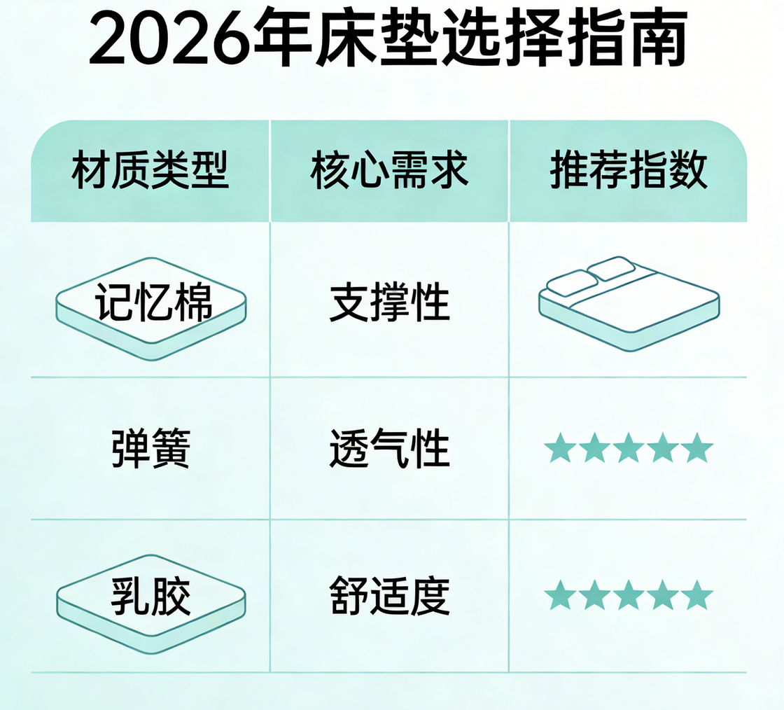 全國知名護(hù)脊床墊品牌口碑榜實測推薦！